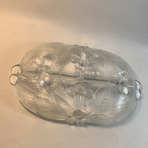 Cherry Patch Clear Glass 3 Divided Serving Tray - Picture 5 of 8